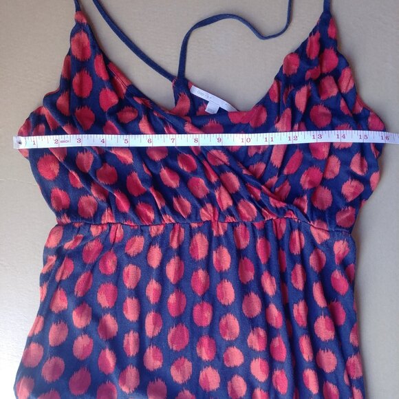 4/$20 Gap navy blue orange red spot polka dot maxi dress racerback soft stretc… - Picture 10 of 12